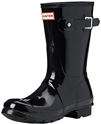 Stivali corti lucidi originali Hunter da donna- Nero - 39