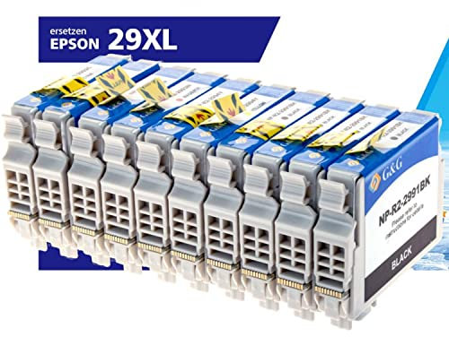 G&G Druckerpatrone kompatibel zu Epson 29XL Druckerpatronen 10er-Set 4X Schwarz + je 2X Cyan, Magenta, Gelb - Marke
