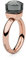 Qudo Firenze Edelstahl rose farbenem Ring mit smoke Stein (grau) (50 (15.9))