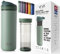 Recharge tasse thermo café à emporter, le couteau suisse sous flacons thermos avec filtres à café et à thé amovibles, matériau haut de gamme durable, étanche, menthe 0.46L