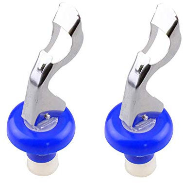 T&F 2PCS Stainless Steel/Plastic Lever-Arm Bottle Stoppers/Bottle Openers/Wine Bottle Re-Sealers