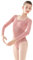 Daydance Damen-Trikot, lang/kurzärmelig, Ballett-Tanzkleidung, Kunststoff, 2 Stück, Pink-lange Ärmel, Small