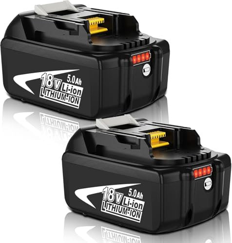 Dosctt 2 pezzi 5000mAh per Makita batteria 18V BL1850B batteria