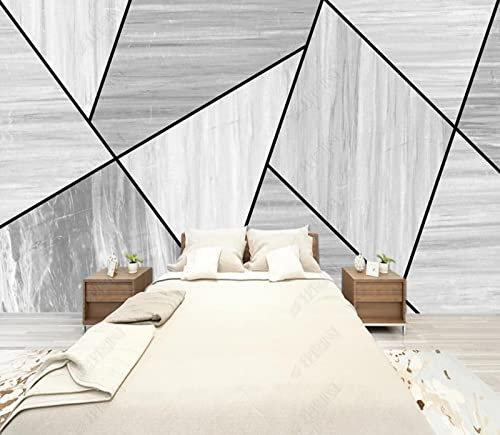 Fototapete 3D Tapete Graue Geometrische Marmorierung Foto Tapeten Wand Tapeten Vliestapete Modern Wandbilder Wohnzimmer