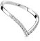 Treuheld® Edelstahl Ring mit Spitze und Kristallen | Farbe: Silber - Größe: 51