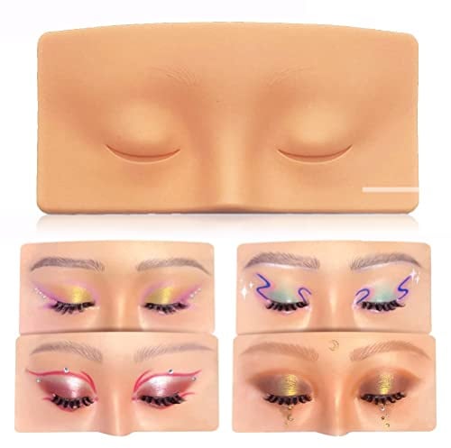 Silikon-Gesichts-Augen-Make-up-Übungsbrett, die perfekte Hilfe zum Üben von Make-up, realistisches und wiederverwendbares Make-up-Übungs-Trainings-Schmink-Make-up-Übungsbrett