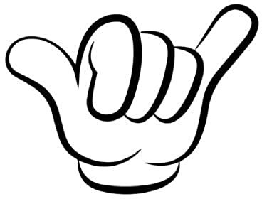 GAETOYEN Auto Sticker Autoaufkleber 15cm(5.90 in) Hang Loose Shaka Hand Lustiger Autoaufkleber, Vinyl, Motorrad-Aufkleber, Auto-Styling (jt9481f)