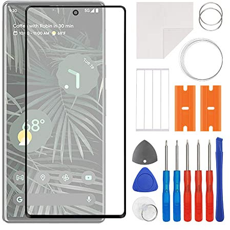 swark Display Glas Frontglas Reparatur Set kompatibel mit Google Pixel 6 Pro GLUOG, G8VOU (No LCD Screen) inkl. Werkzeugsatz