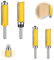4 Stück Bündigfräser 8mm Schaft, Bündigfräser Kugellager Oben, Schneiden Durchmesser Holz Fräser Router Bit Oberfräser, für Holzbearbeitung, Top/Bottom Bearing Flush Trim Bit Holzbearbeitung (4)