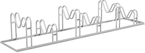 Alberts 774417 Fahrradständer Ville | feuerverzinkt | 2100 x 446 x 370 mm | Bügel-Ø 16 mm | Anzahl Einstellplätze 6