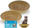 SOL 2pk Round Cat Scratching Board & Bed, Durable 2-in-1 Design Cardboard Cat Bed for Resting, Sturdy Cardboard, Ideal for Indoor Cats, Promotes Healthy Scratching & Protects Furniture