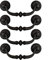 Tirador de armario vintage, 4 piezas de 115 mm para cajón, tirador de armario de cocina, tirador de puerta de mueble antiguo para armario de dormitorio, cajón de tocador (negro hierro)