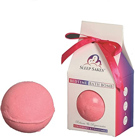 Sleep Sakes Bedtime Bath Bomb 140g - Strawberry and Chamomile