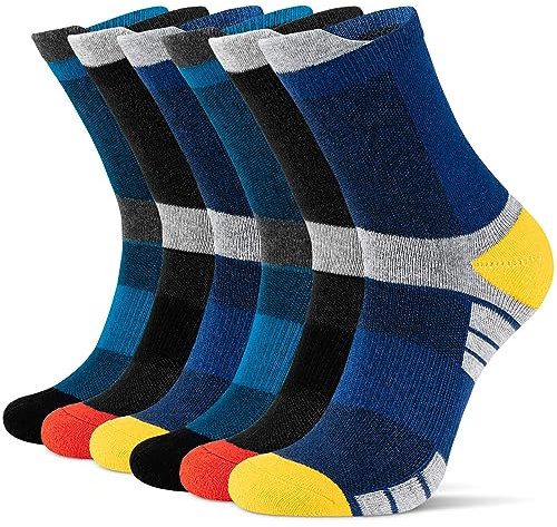 Niofind Chaussettes homme 43-46 37-42, 6 Paires Chaussette de Sport Homme, Anti-Ampoule, Anti-Odeur, Absorbant l'Humidité, Chaussettes Coton Respirantes pour Running, Randonnée, Cycliste, Travail