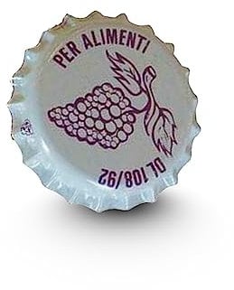 CG94-100 Tappi Corona 26 mm con Disegno Uva per Bottiglie di Vino | Ermertici e Resistenti alla Bollitura | Materiali di Alta Qualità | Neutralità Organolettica