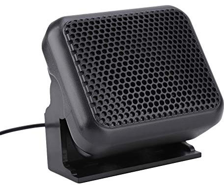 Mini External Speaker Mobile Radio Microphone, 3W Wired Speaker for Ham Car Radios, Compact & Portable