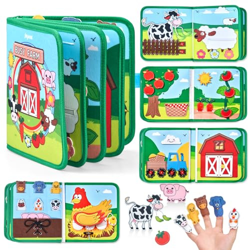 JoyCat Busy Board Montessori âge 1 an, Livre Montessori Jouet Enfant 1 2 3 Ans, Busy Book Jouets d'Activité et de Développement, Cadeau Enfant Garcon Fille
