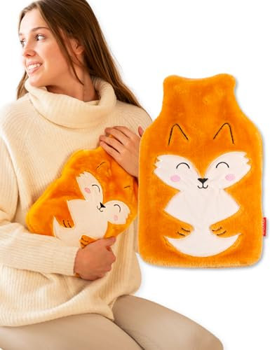 soxo Plush Hot Water Bottle Cover Hand Warmer Neck Period Back Pain Relief Kids Hot-Water Bottles Fox