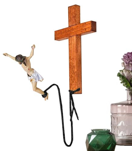 Anloximt Wand-Jesus-Kreuz,Holzkreuz-Jesus-Statuen | Jesus christliche Wandkunst, religiöse Statuen-Kunsthandwerk, Jesus-Kreuz-Harzfiguren, Wanddekorationen