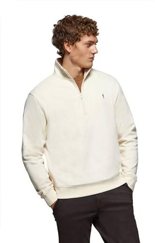 Polo Club Felpe con Cerniera Senza Capuccio Uomo - Sweatshirt 100% Cotone