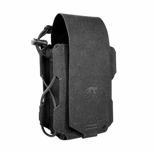 Tasmanian Tiger TT Universal Pouch M Universal-Tasche für Magazine, GPS, Funkgeräte, Trinkflaschen; Molle-System, Bungee Cord, Deckel höhenverstellbar und abnehmbar, Schwarz