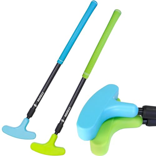 KOFULL 2 Pack Golf Putters for Men and Women Two Way Mini Golf Putter Adjustable Length Kids Putter for Right or Left Handed Suitable for Children, Teenagers, Adults