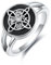 HUKKUN Hexen Ring Silber 925 Hexen Knoten Ring Keltischer Hexen Schmuck Geschenke Damen