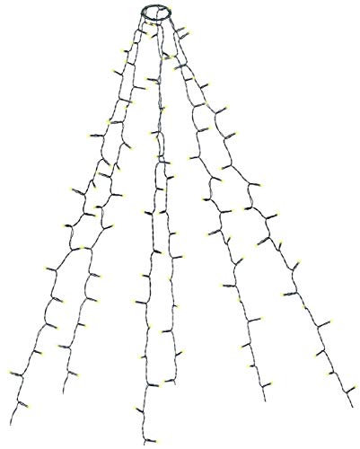 Lunartec Lichterkette Baum außen: Weihnachtsbaum-Überwurf-Lichterkette Versandrückläufer (als Deko-Beleuchtung, Überwurf aussen, Kerze)