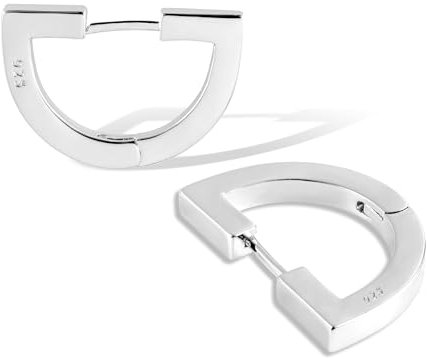 ALEXCRAFT Dicke Ohrringe Creolen Silber 925 Klein Damen Geschenk für Frauen Freundin Mama Mädchen