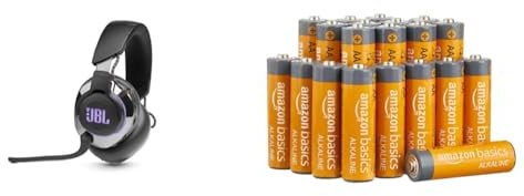 JBL Quantum 810 Over-Ear Gaming Kopfhörer – Wireless Bluetooth Headset & Amazon Basics AA-Alkalisch-Batterien, leistungsstark, 1,5 V, 20er-Pack (Aussehen kann variieren)
