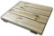 Pedana doccia antiscivolo in legno 60x60 cm, in pino impregnato, spessore 5 cm, Made in Italy