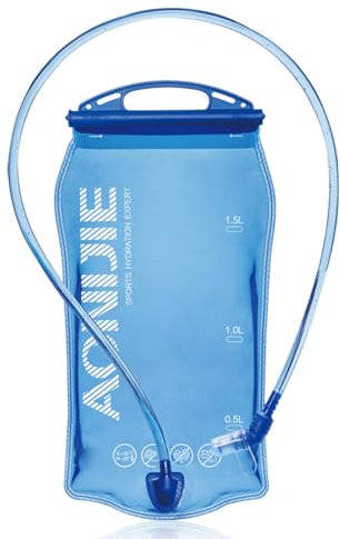 TRIWONDER Sacca Idratazione da 1/1,5/2 / 3 Litri Sacca Acqua Pieghevole Borraccia Morbida Running Soft Flask Sacca Idrica per Zaino Bici Corsa (A - 1 Litri)
