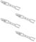 SUPERFINDINGS 4Stk Silber Armband Verlängerung Verschluss Klappverschluss Beschichtet Schmuck Für Halskette Strassverlängerung Kristallverschlüsse