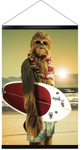 Star Wars - Poster (Chewbacca Surfin') (Größe: 61cm x 91,5 cm) (Poster & Posterleisten)