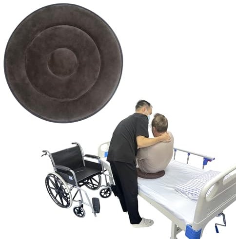 Ehucon Drehsitz Kissen 360 Grad drehendes Sitzkissen Pivot Disc Pad für ältere, Schwangere Frau, drehbarer Autositz. Einfaches Drehen vom Bett zum Rollstuhl oder Stuhl (Grau Packung 1-Zähler(45cm))