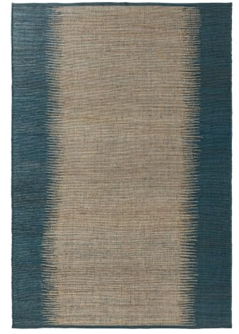 benuta Pure Juteteppich Tulsi - Blau 160x230 cm - Sisal/Jute - Rechteckig & im Style: Vintage, Ethno-Style, Retro - Pflegeleicht für Wohnzimmer Schlafzimmer