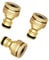 3 Pcs Outside Tap Connector Brass Hose Connectors Hose Adapter 3/4 and g1/2 in 1 inch Female Threaded Faucet Garden Hose Tap Connector for Kitchen Outdoor Hosepipe Fittings Metal Connectors