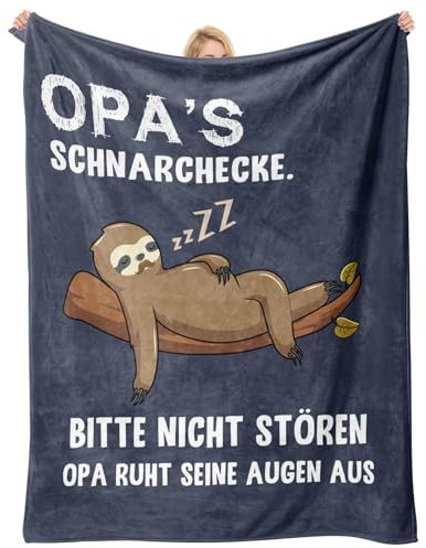 Einanmut Opa Geschenk, Opa Geschenk Geburtstag, Geburtstagsgeschenk，Geburtstagsgeschenk Vatertagsgeschenkfür Männer von Enkel Decke 50” X 60”