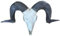Sheep Skull Wall Mount Sculpture, Large Horn Ram Hanging Animal Head Ornament Figure Art Décor Resin with Vintage Ivory Finish, Wildlife Indoor Outdoor Decorative Accessories, Gift (Sheep Skull)