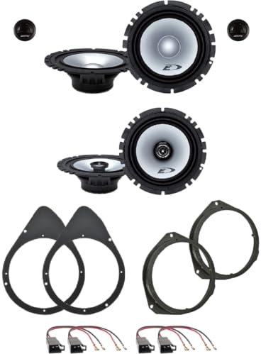 Kit 6 casse ALPINE SXE-1750S + SXE-1725S F. 500 dal 2007 in poi e F. 500C dal 2009 in poi + 2 Supporti Anteriori + 2 Supporti Posteriori + 4 Connettori