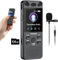 96GB Digital Voice Activated Audio Recorder, 110H Dictaphone with 2.15 Color Screen & External Mic, Vormooi Portable USB-C Tape Recording Device with Playback for Class Lecture Meeting, MP3 Player