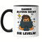 Kiddle-Design Gamer Tasse Personalisiert, Geschenk Geburtstag für Zocker Gamer Nerds, Zockertasse Gamertasse für Männer, EIN Gamer altert Nicht er levelt, Tasse Schwarz