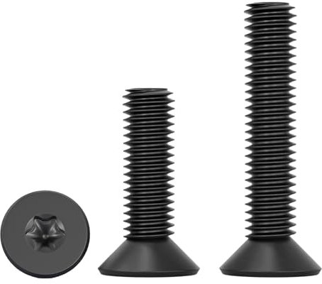 SHUNCHG 20 Pezzi Viti Torx a Testa Svasata M4x10mm, Acciaio Inox Bulloni Meccanici, Viti Completamente Filettate,Perni con Testa a Stella per Macchine Utensili e Mobili