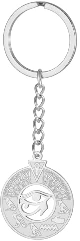 Porte-clés Œil d'Horus Ankh Croix Clé de vie Scarabée Porte-clés Ancienne Égypte Cartouche Amulette Égypte Symbole Bijoux