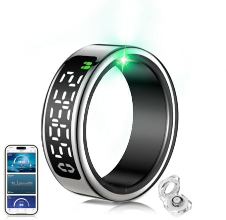 Lozltx Smart Ring Android【Militärgeprüftes Titan-Design & IP68】 Fitness Ring【JZ5.0-Chip & 0% Messfehler】- 30 Sprachen-Support Smartringe für Damen & Herren für Android IOS #13