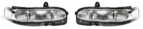 YannnnV12 Auto Rückspiegel Blinker Für Mercedes Benz W211 S211 W463 W461 C/E Class 2038201321,1 Paar Auto-Rückspiegel, Blinker, Seitenspiegelleuchte Spiegelblinker
