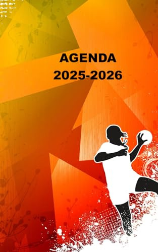 AGENDA 2025 2026: Planificateur scolaire handball ( Septembre 2025 / Juillet 2026 ) pour étudiant, lycée, collège, primaire Une page un jour format A5