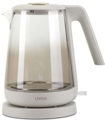Bollitore - Livoo - Dod216g - 2200 W - 1,7 L - Vetro / Grigio