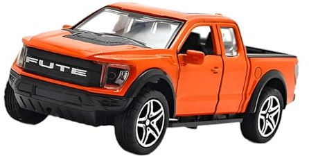 Sharplace 1:36 FUTE-LKW-Diecast-Modellauto, Zink-Spielzeugauto für Jungen und Mädchen, Aufziehfahrzeuge, Miniatur-Pick-up-Spielzeug, Geschenke für Kinder ab 3 Jahren und Erwachsene Sammler, Orange