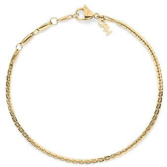 Copenhagen STUDIOS Armband Unisex - gold - Gliederarmband aus poliertem Edelstahl für Damen & Herren - verstellbare Länge - wasserfest & hautfreundlich